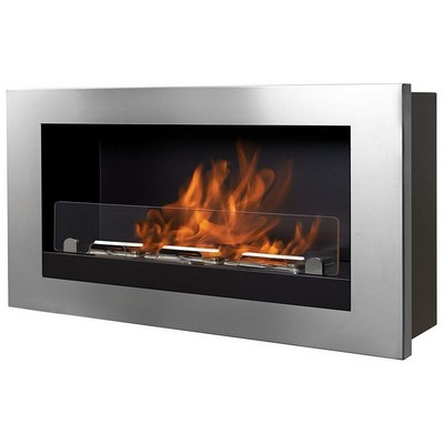 From wall to ceiling BIO-FIREPLACE - Verona - Steel